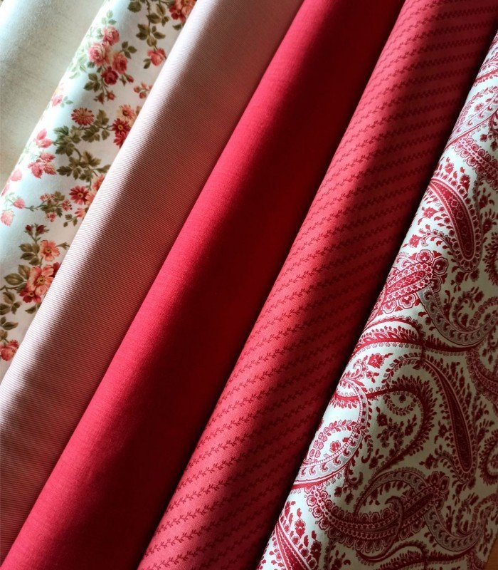 TELA MODA FABRICS FRENCH GENERAL ROJO LISO