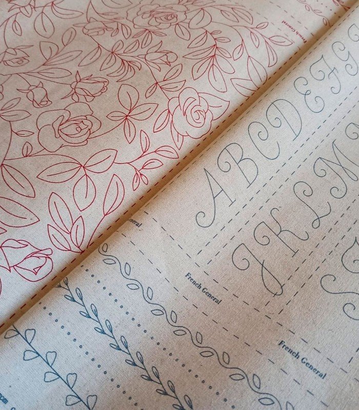 PANEL DE BORDADO FRENCH GENERAL AZUL