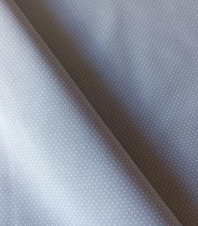 TELA AZUL CON TOPOS BLANCOS