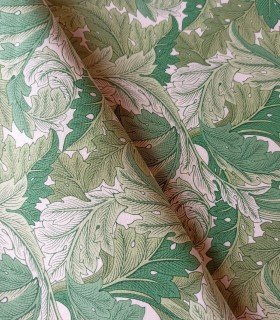 TELA HOJAS VERDES DE MORRIS